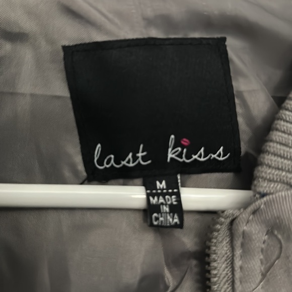 Last kiss varsity fashionable gray womens size Medium - Picture 2 of 4